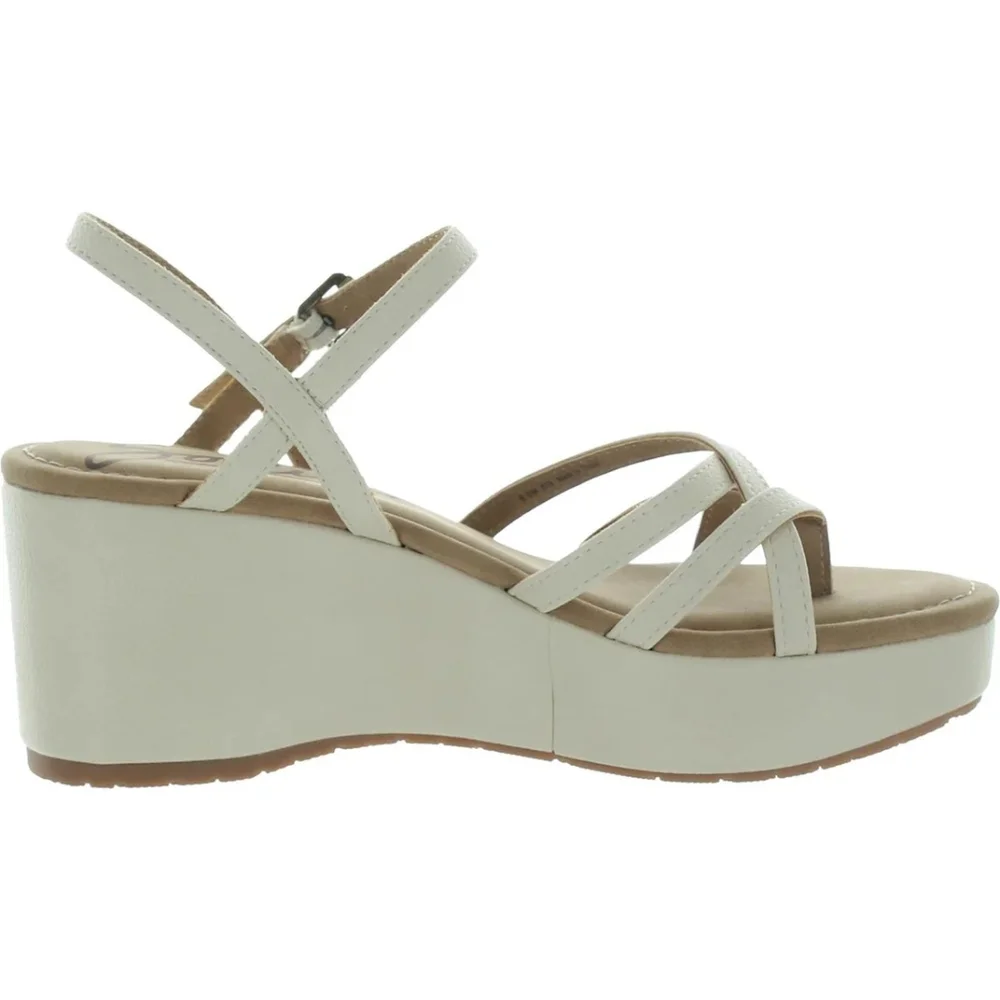 NIB Zodiac Rita Beige Wedge Strappy Sandals Size 10